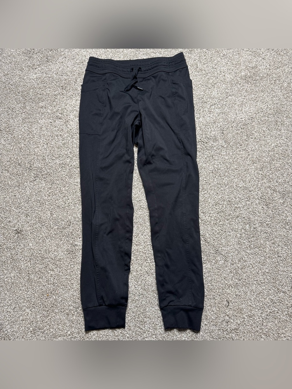 Black Athletic Sweatpants with Drawstring Waist